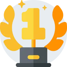 Ícono de una medalla representando la plataforma mejor valorada por usuarios.